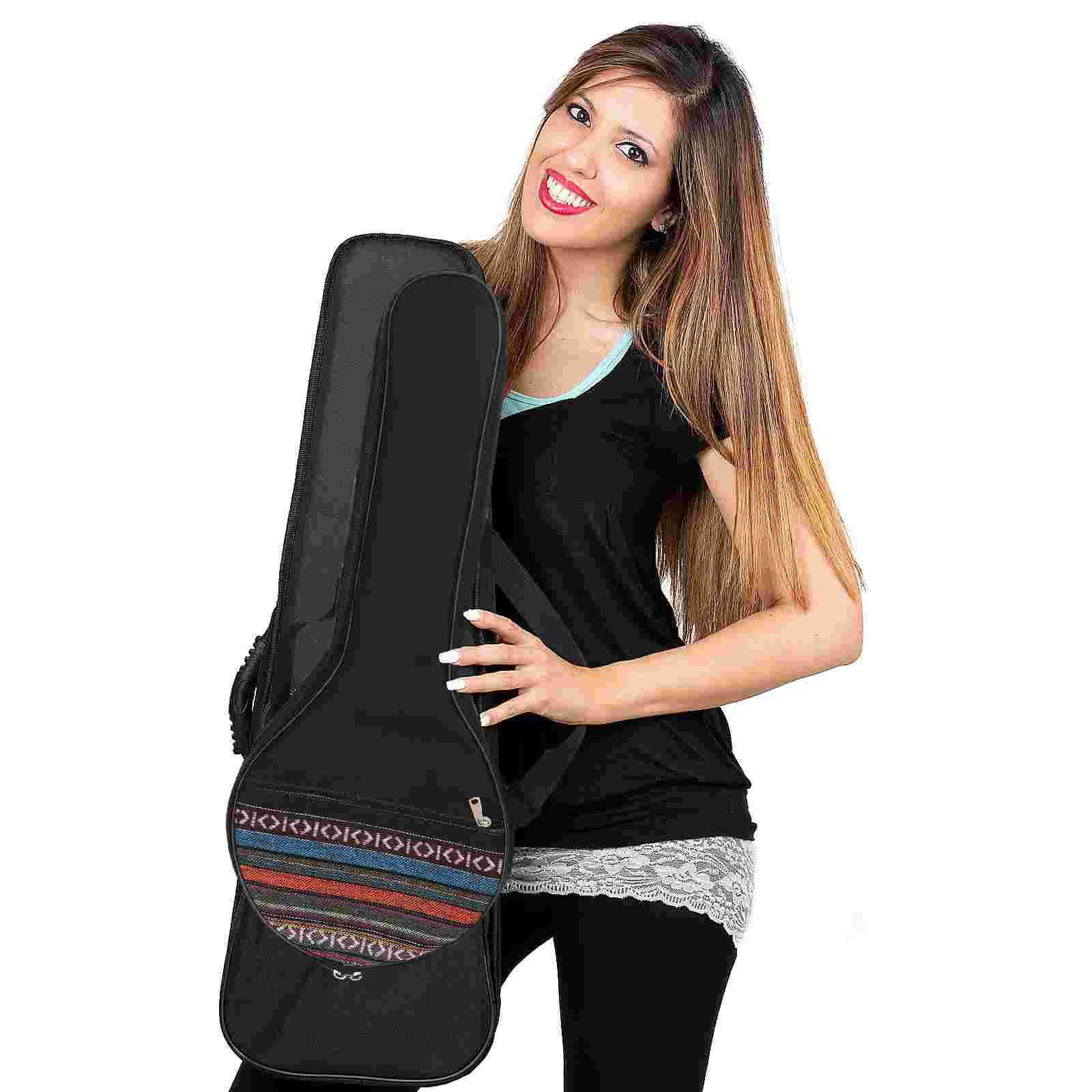 4 String Black Ethnic Style Portable Case Adjustable Strap Storage Pouch Musical Instrument Accessories
4 String Black Ethnic Style Portable Case Adjustable Strap Storage Pouch Musical Instrument Accessories