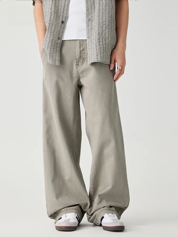 Retro American Waed Loose Pure Color Straight Leg Pants Men Women Faionable Casual Floor-Length Trousers
Retro American Waed Loose Pure Color Straight Leg Pants Men Women Faionable Casual Floor-Length Trousers