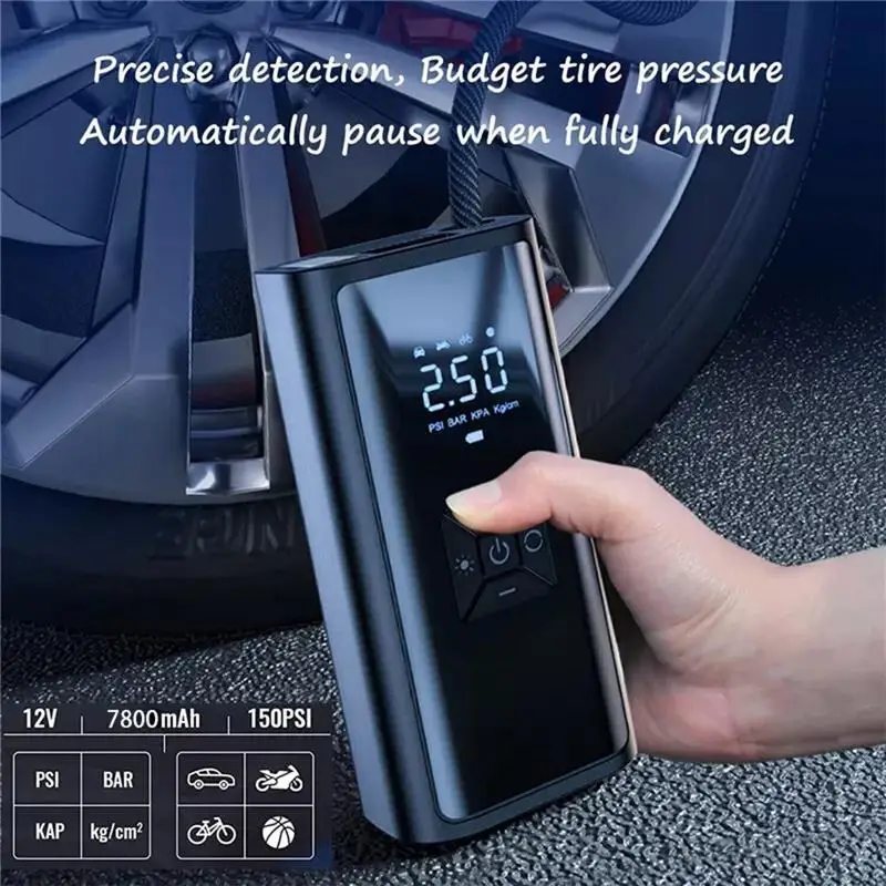 Air Compressor For Car Wireless Auto Pump For Car Tires With Lights Air Pump For Car Tires Multifunctional Efficient Inflation
Air Compressor For Car Wireless Auto Pump For Car Tires With Lights Air Pump For Car Tires Multifunctional Efficient Inflation