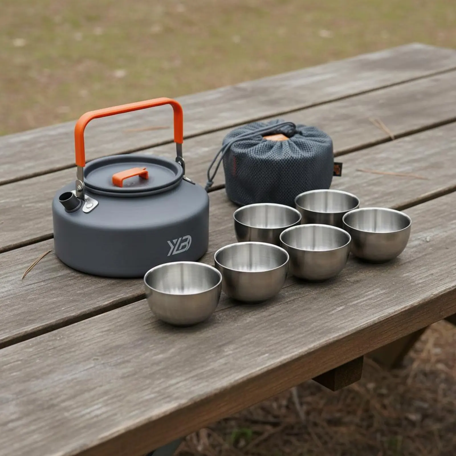 7 Pieces Portable Tea Set High Temperature Resistant Camping Kettle Set Lightweight Tea Pot with Cups Food Grade for Campers
7 Pieces Portable Tea Set High Temperature Resistant Camping Kettle Set Lightweight Tea Pot with Cups Food Grade for Campers