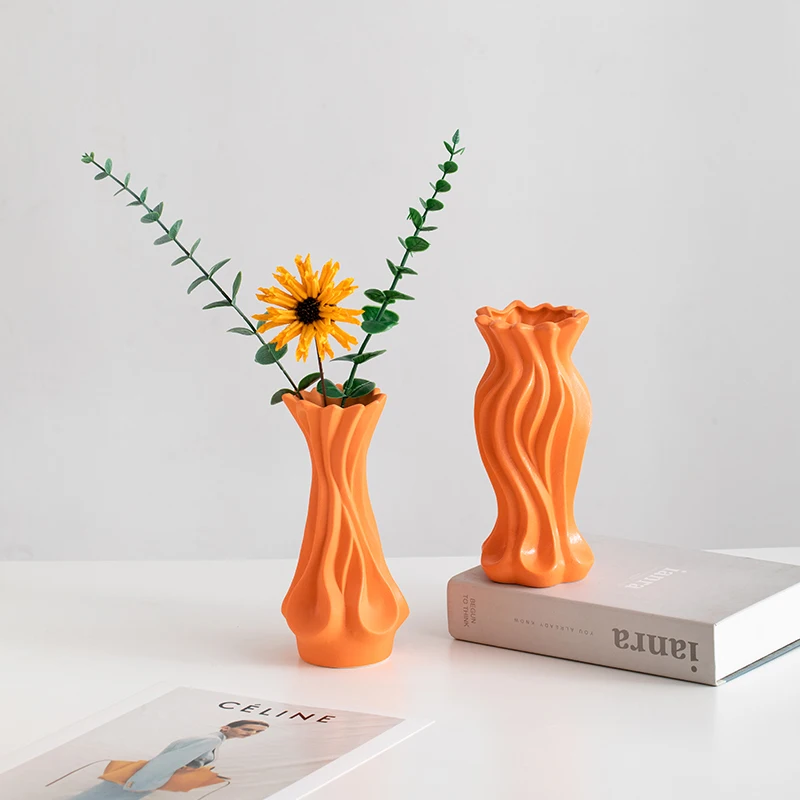 Nordic Ceramic Irregular shape Orange Small Vases, Home Dining Table, Living Room, Bedroom, Office Accessories, Flower Ware, 1Pc
Nordic Ceramic Irregular shape Orange Small Vases, Home Dining Table, Living Room, Bedroom, Office Accessories, Flower Ware, 1Pc