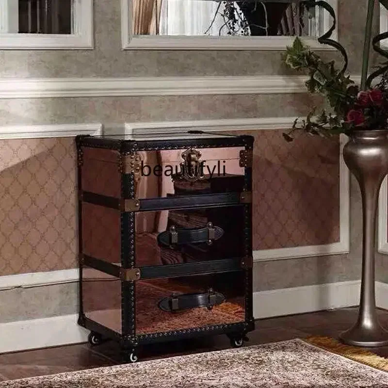 qqJ185 Mirror stainless steel bucket cabinet, locker, side cabinet, antique metal, American retro wall cabinet
qqJ185 Mirror stainless steel bucket cabinet, locker, side cabinet, antique metal, American retro wall cabinet