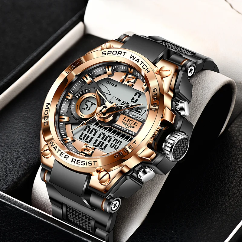 LIGE Electronics Men Watches Military Digital Wristwatch LED Quartz ClockSport Watch Male Big Watches For Men Relogios Masculino
LIGE Electronics Men Watches Military Digital Wristwatch LED Quartz ClockSport Watch Male Big Watches For Men Relogios Masculino