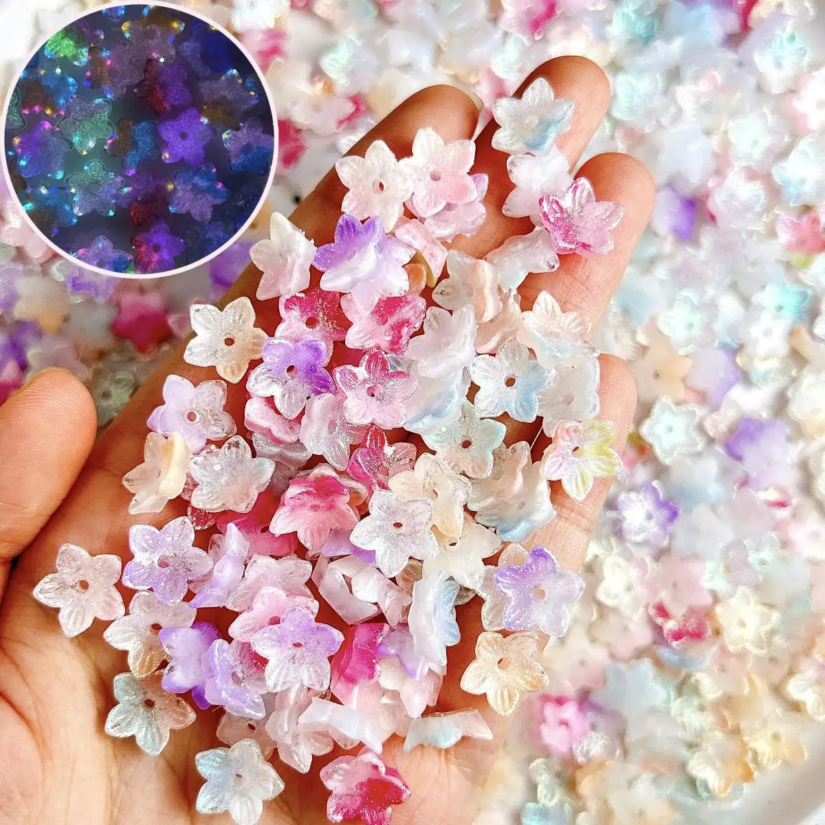 3D Resin Colored Fine Glitter Five Petal Flower Nail Art Decoration Luminous Flower Nail Charms Parts Supplies for Manicure DIY
3D Resin Colored Fine Glitter Five Petal Flower Nail Art Decoration Luminous Flower Nail Charms Parts Supplies for Manicure DIY