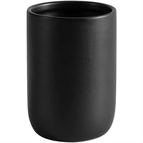 Bathroom Ceramic Toothbrush Cup, Matte Black Holder for Storage and Organization
Bathroom Ceramic Toothbrush Cup, Matte Black Holder for Storage and Organization