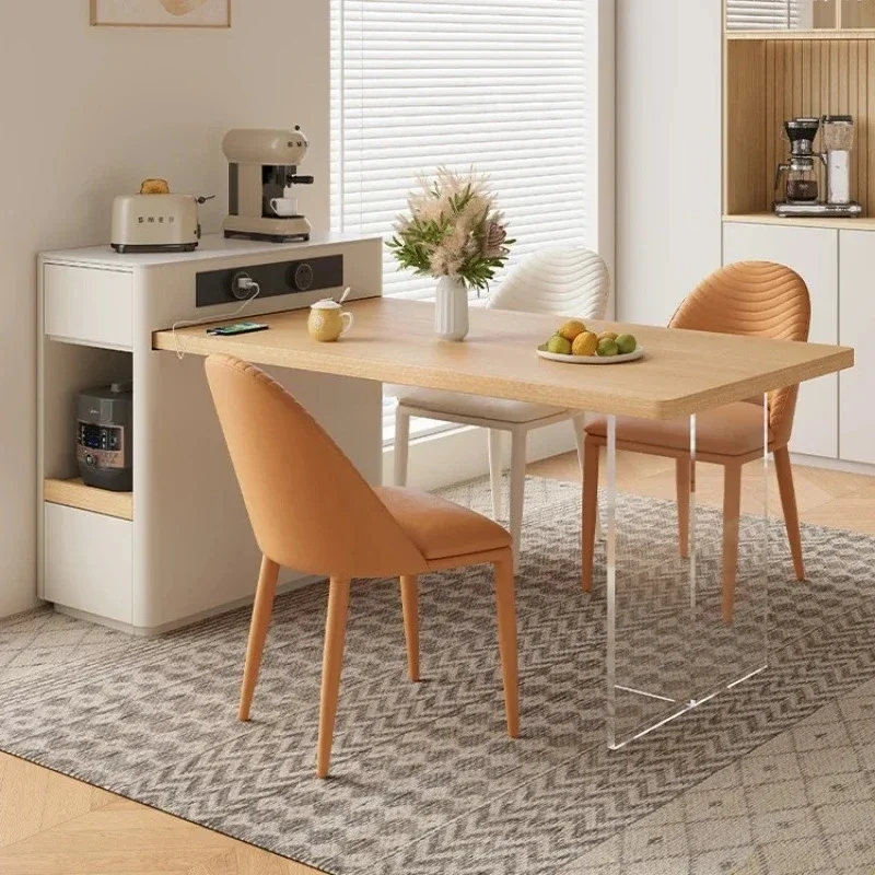 Kitchen Island Dining Table Integrated Household Wall Cream Style Dining Table Acrylic Guide Table Retractable
Kitchen Island Dining Table Integrated Household Wall Cream Style Dining Table Acrylic Guide Table Retractable