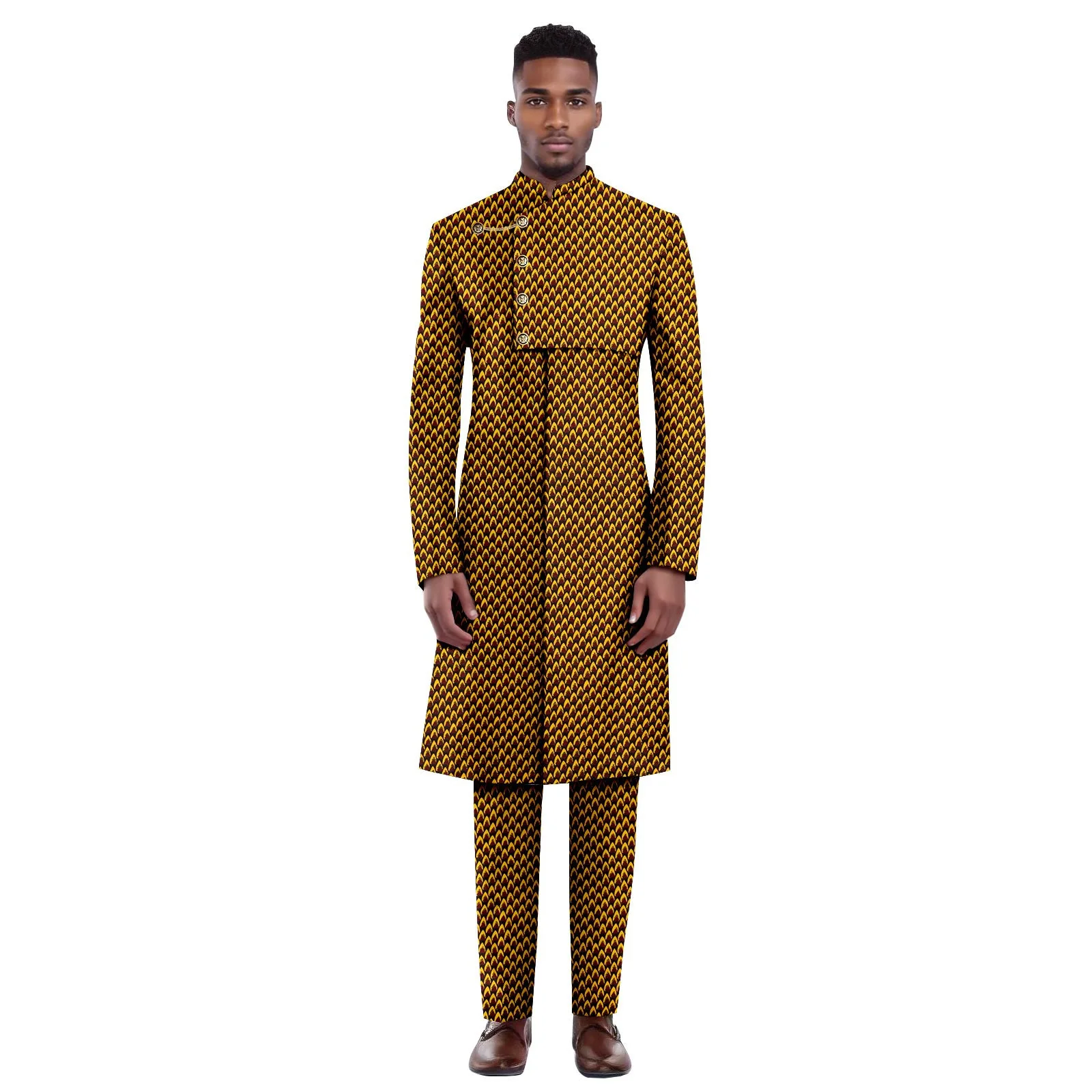 New African Men Suit Dashiki Print Tuxedo for Wedding 2 PCS Set Slim Fit Embroidery Jacket and Pants Traditional Luxury Suits
New African Men Suit Dashiki Print Tuxedo for Wedding 2 PCS Set Slim Fit Embroidery Jacket and Pants Traditional Luxury Suits