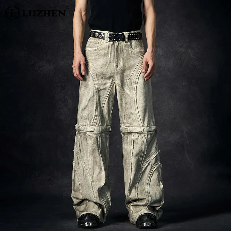 LUZHEN Original Detachable Wide Leg Design Vintage Straight Casual Jeans Men's 2025 New Fashion Personalized Denim Pants JY1645
LUZHEN Original Detachable Wide Leg Design Vintage Straight Casual Jeans Men's 2025 New Fashion Personalized Denim Pants JY1645
