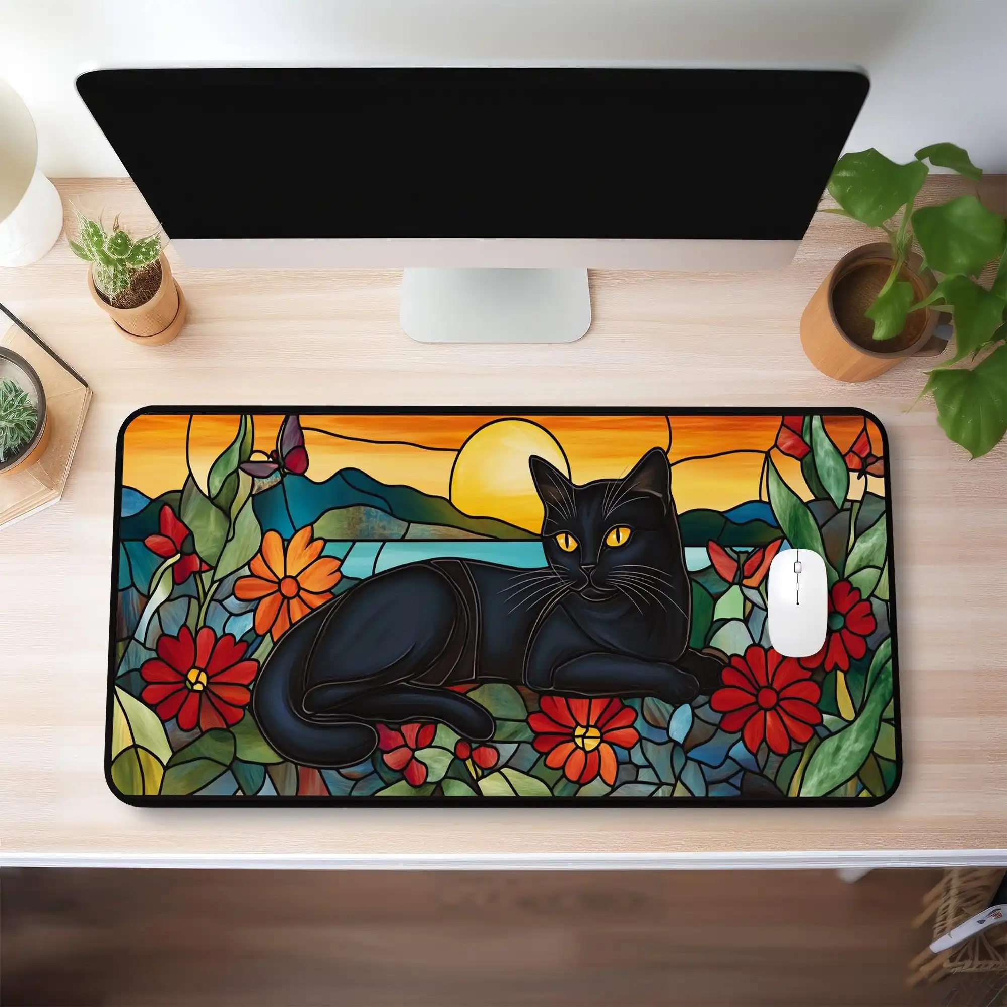 Black Cat and Floral Gaming Desk Mat XXL,Large Mousepad,Big Gaming Mouse Pad,Keyboard Pad,Unique Desk Decor for Cat Lovers XL
Black Cat and Floral Gaming Desk Mat XXL,Large Mousepad,Big Gaming Mouse Pad,Keyboard Pad,Unique Desk Decor for Cat Lovers XL