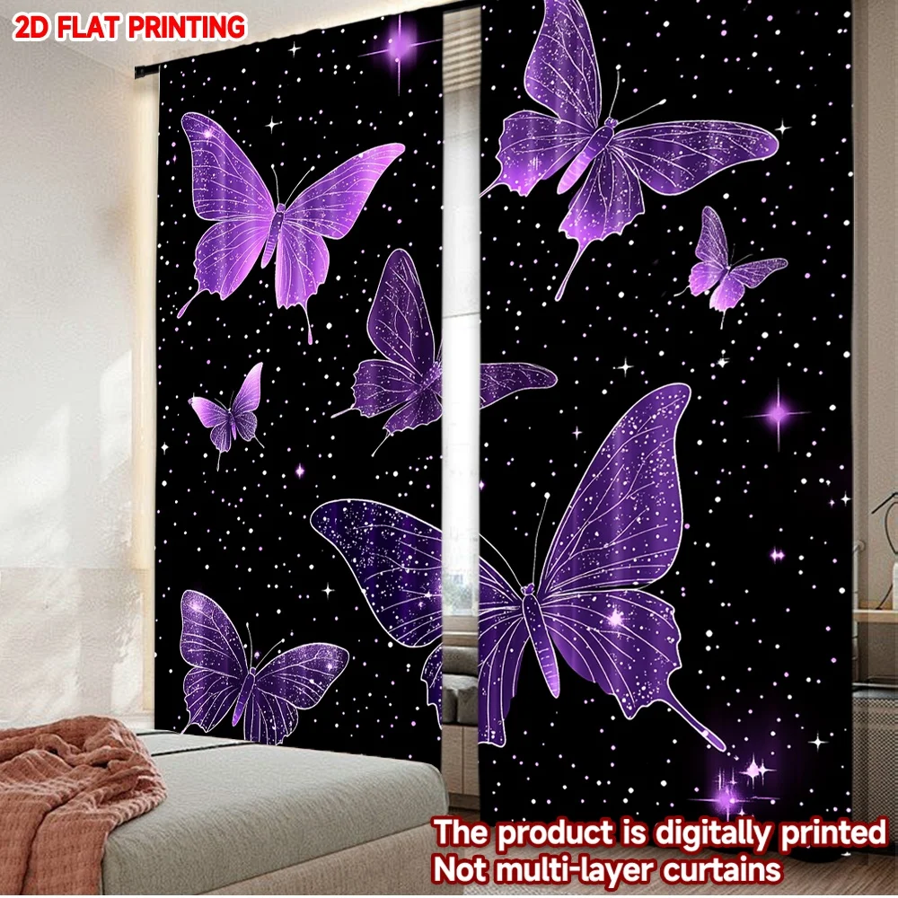 2D flat printing 2pcs Window Treatment Curtains Butterflies in Starry Night Digital Printed Polyester Drapes All Season Party &
2D flat printing 2pcs Window Treatment Curtains Butterflies in Starry Night Digital Printed Polyester Drapes All Season Party &
