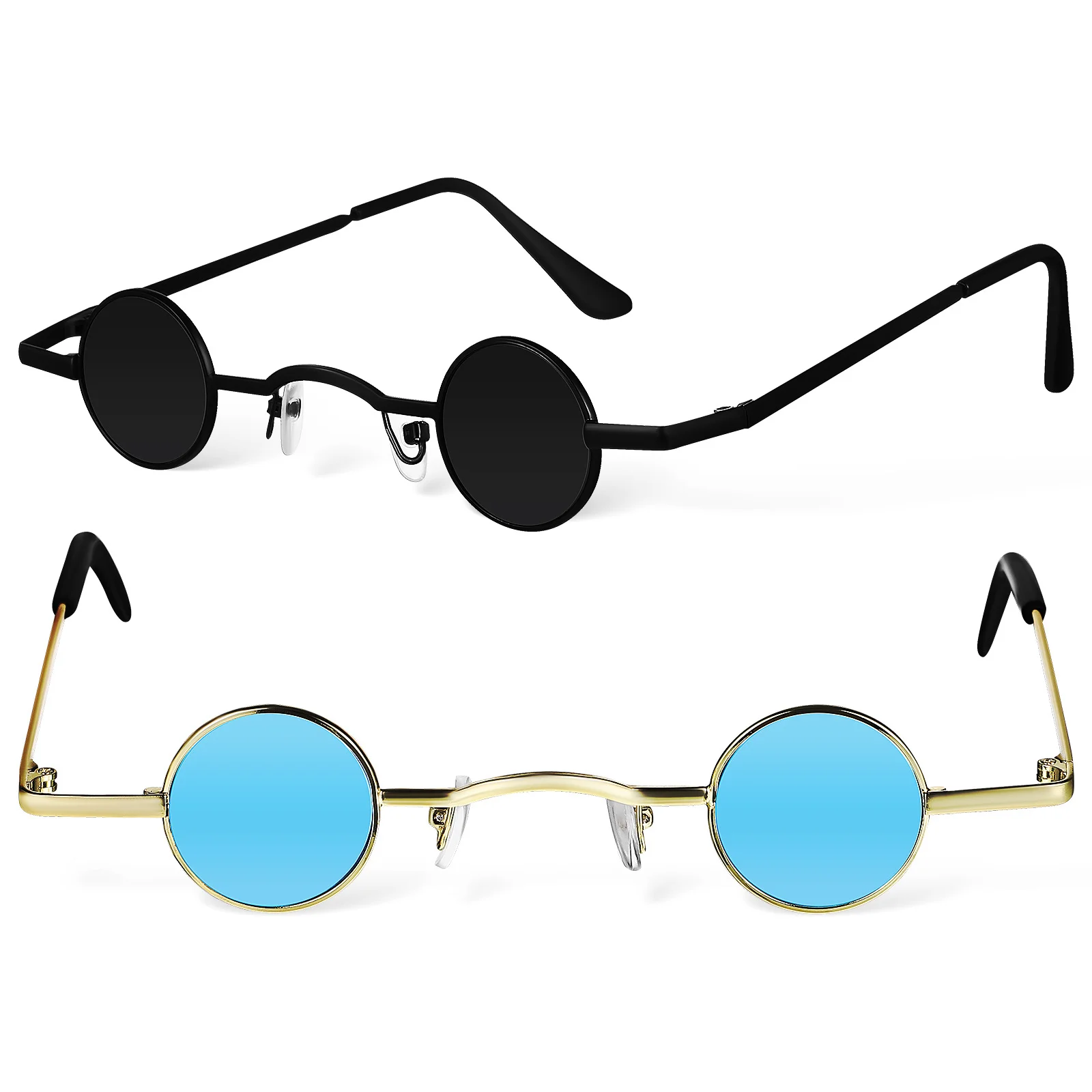 2Pcs Polarized Round Sunglasses Retro Vintage Metal Frame Small Unisex Sun Glasses Punk Style for Women Men Outdoor Activities
2Pcs Polarized Round Sunglasses Retro Vintage Metal Frame Small Unisex Sun Glasses Punk Style for Women Men Outdoor Activities