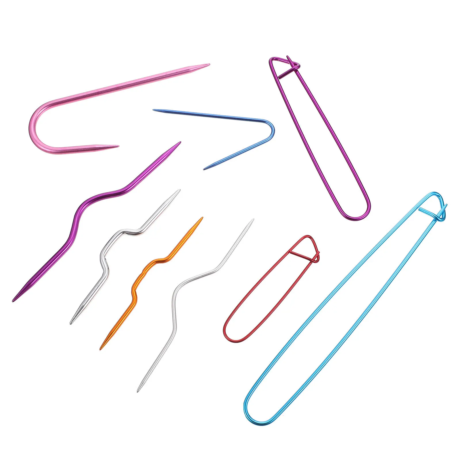 18Pcs Cable Stitch Holders Aluminum Cable Needles Lightweight Portable for Sweaters Gloves Scarves Knitting Supplies
18Pcs Cable Stitch Holders Aluminum Cable Needles Lightweight Portable for Sweaters Gloves Scarves Knitting Supplies