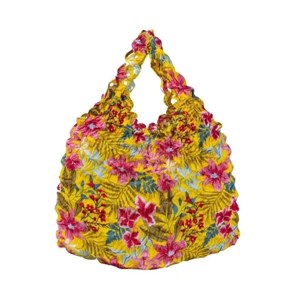 New Floral Pattern Bubble Bag Foldable Handheld Pleated Shopping Bag Large Capacity Expandable Handbag Daily & Accessory
New Floral Pattern Bubble Bag Foldable Handheld Pleated Shopping Bag Large Capacity Expandable Handbag Daily & Accessory