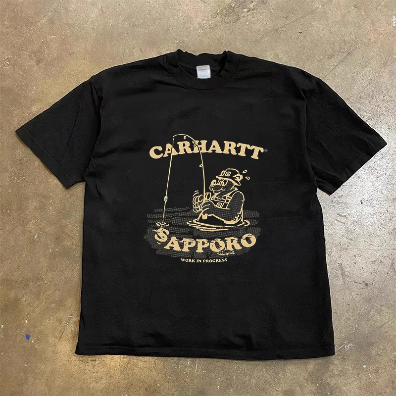 New American Y2K Men's and Women's T-shirt Fishing Cartoon Printed Hoodie Oversized T-shirt Casual Short Sleeve Couple T-shirt
New American Y2K Men's and Women's T-shirt Fishing Cartoon Printed Hoodie Oversized T-shirt Casual Short Sleeve Couple T-shirt