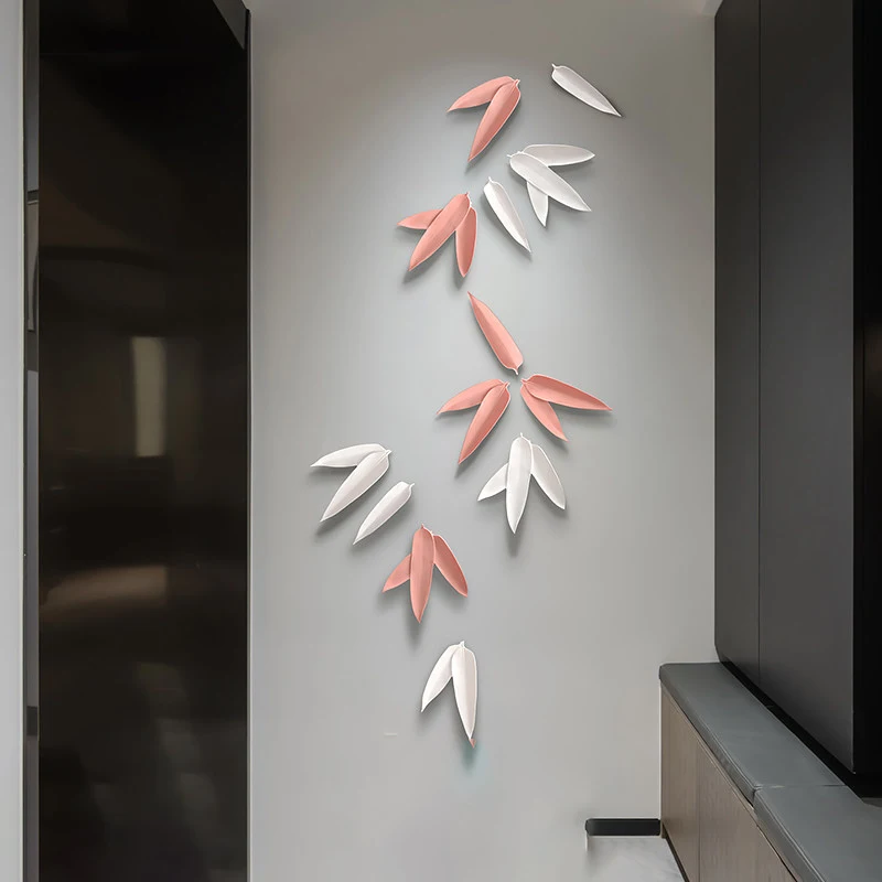 Modern Minimalist 3D Wall Art Decor Resin Bamboo Leaves Spray Paint Luxury Hotel Creative Background Ornament, White/Coffee/Pink
Modern Minimalist 3D Wall Art Decor Resin Bamboo Leaves Spray Paint Luxury Hotel Creative Background Ornament, White/Coffee/Pink