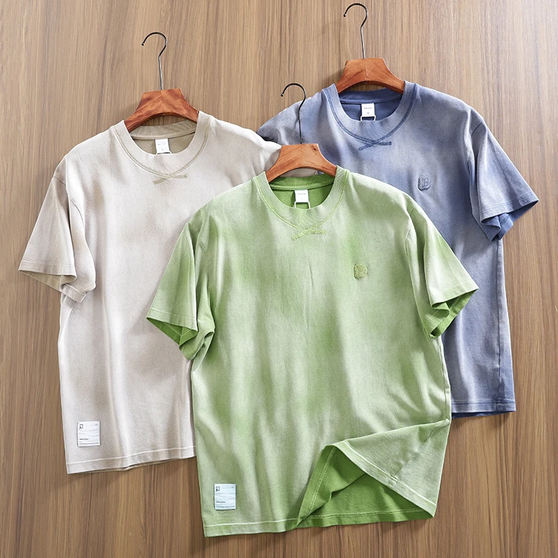Garment-Dyed Overdye American Vintage T-Shirt Men Oversize Drop Shoulder 100% Cotton Heavyweight 300gsm Tee Summer Streetwear
Garment-Dyed Overdye American Vintage T-Shirt Men Oversize Drop Shoulder 100% Cotton Heavyweight 300gsm Tee Summer Streetwear