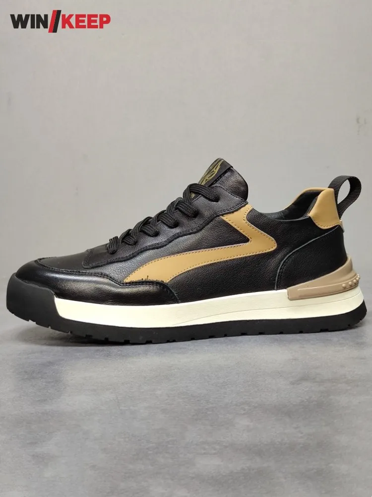 Spring Autumn Mens Genuine Leather Running Sport Shoes Comfortable Breathable Jogging Trainers Outdoors Fitness Shoes Male
Spring Autumn Mens Genuine Leather Running Sport Shoes Comfortable Breathable Jogging Trainers Outdoors Fitness Shoes Male