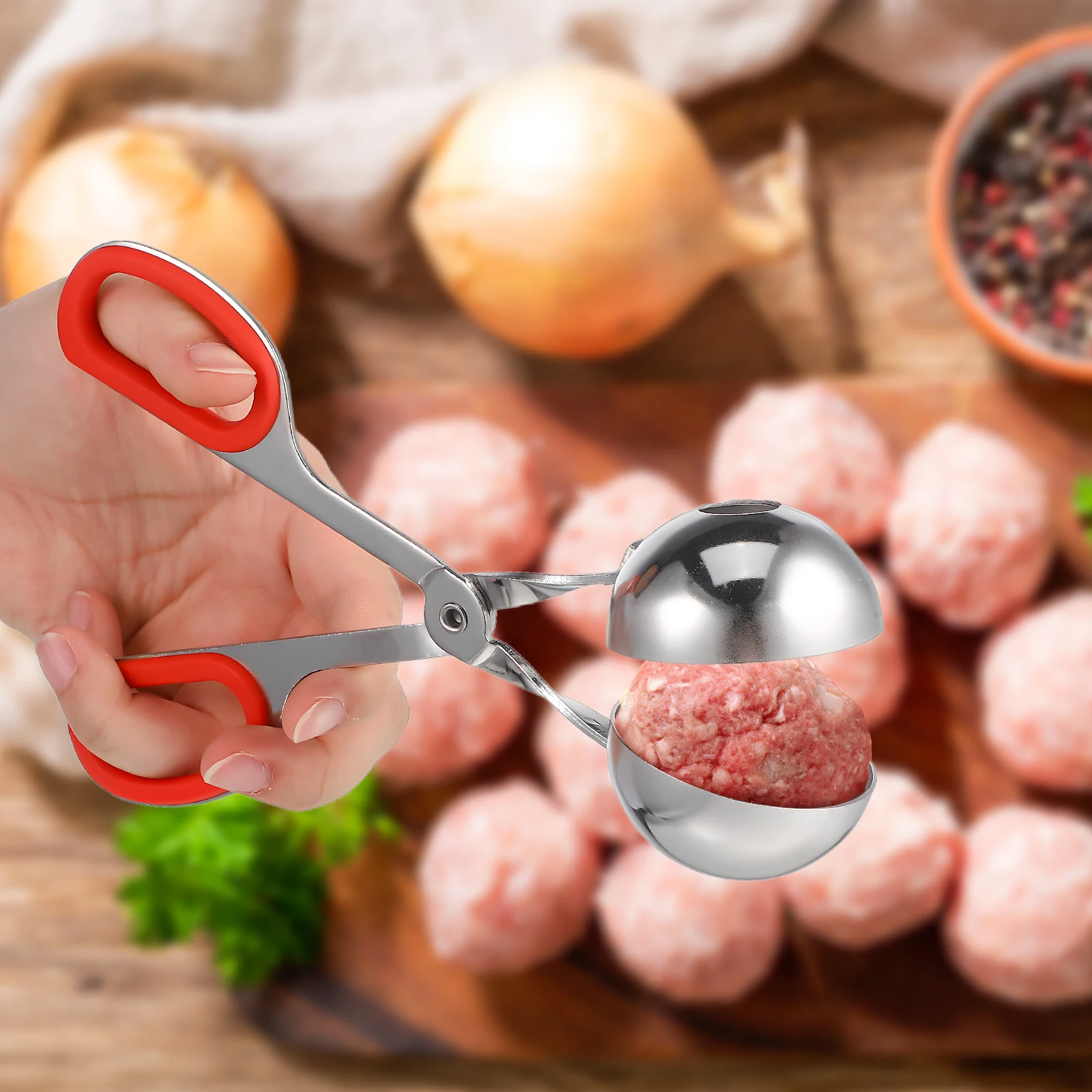 2PcsStainlessSteelMeatballTongs NonStickKitchenGadget Meatball Maker Maker Tool Compact Lightweight FishBallTool
2PcsStainlessSteelMeatballTongs NonStickKitchenGadget Meatball Maker Maker Tool Compact Lightweight FishBallTool