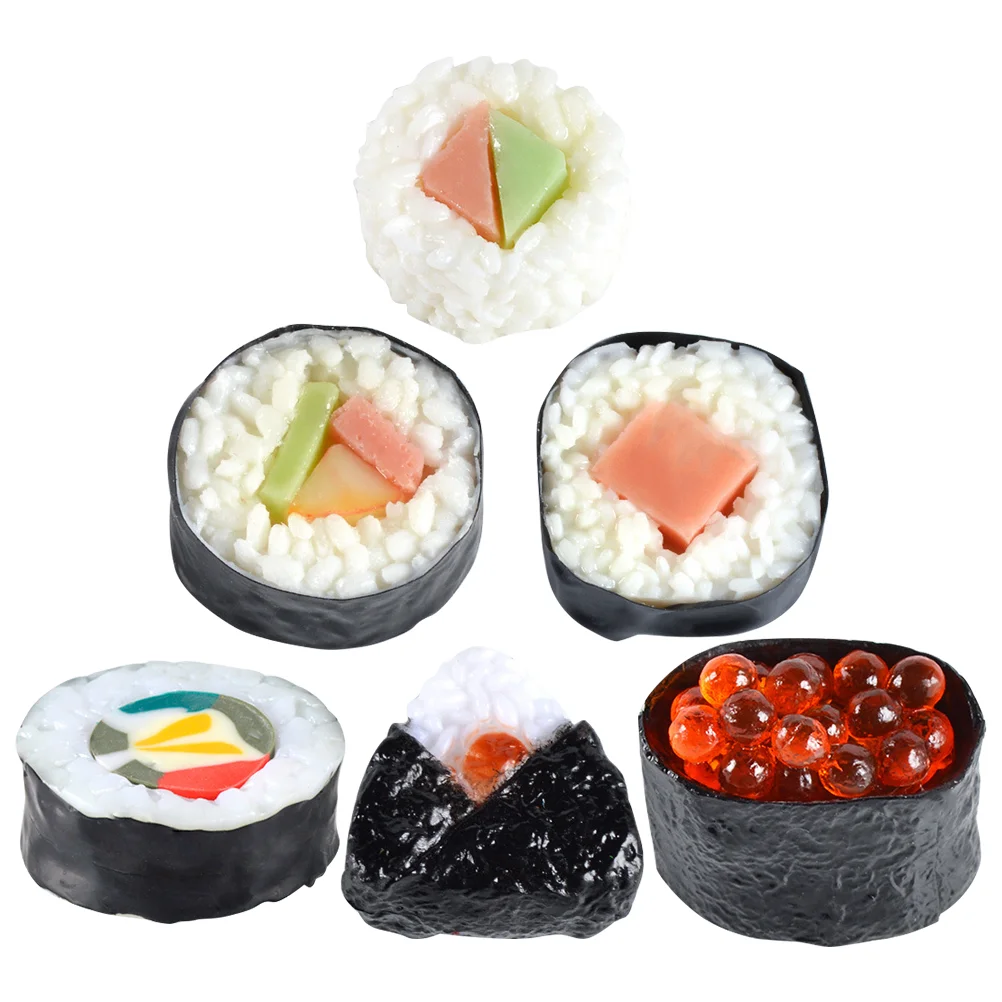 6 Pcs Simulation Sushi Fake Food Decors Photography Props Fruit Realistic Model Pvc
6 Pcs Simulation Sushi Fake Food Decors Photography Props Fruit Realistic Model Pvc