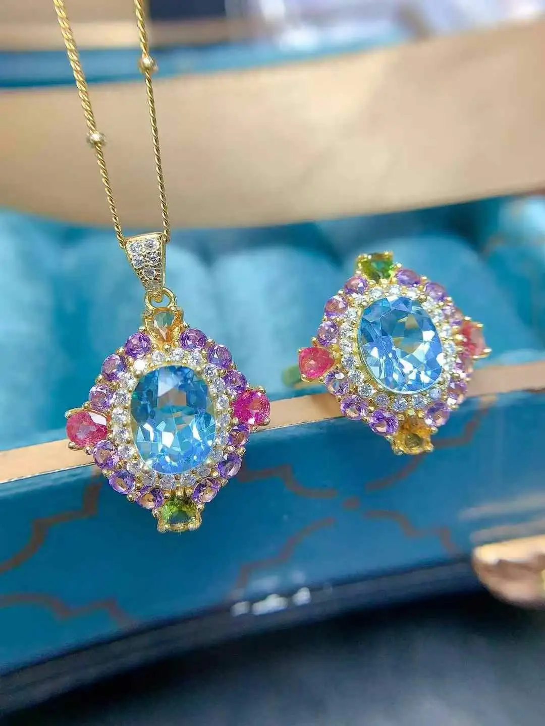 100% Natural Real Topaz Set 925 Sterling Silver1pc Natural Topaz Ring,1pc Natural Opal Pendant
100% Natural Real Topaz Set 925 Sterling Silver1pc Natural Topaz Ring,1pc Natural Opal Pendant