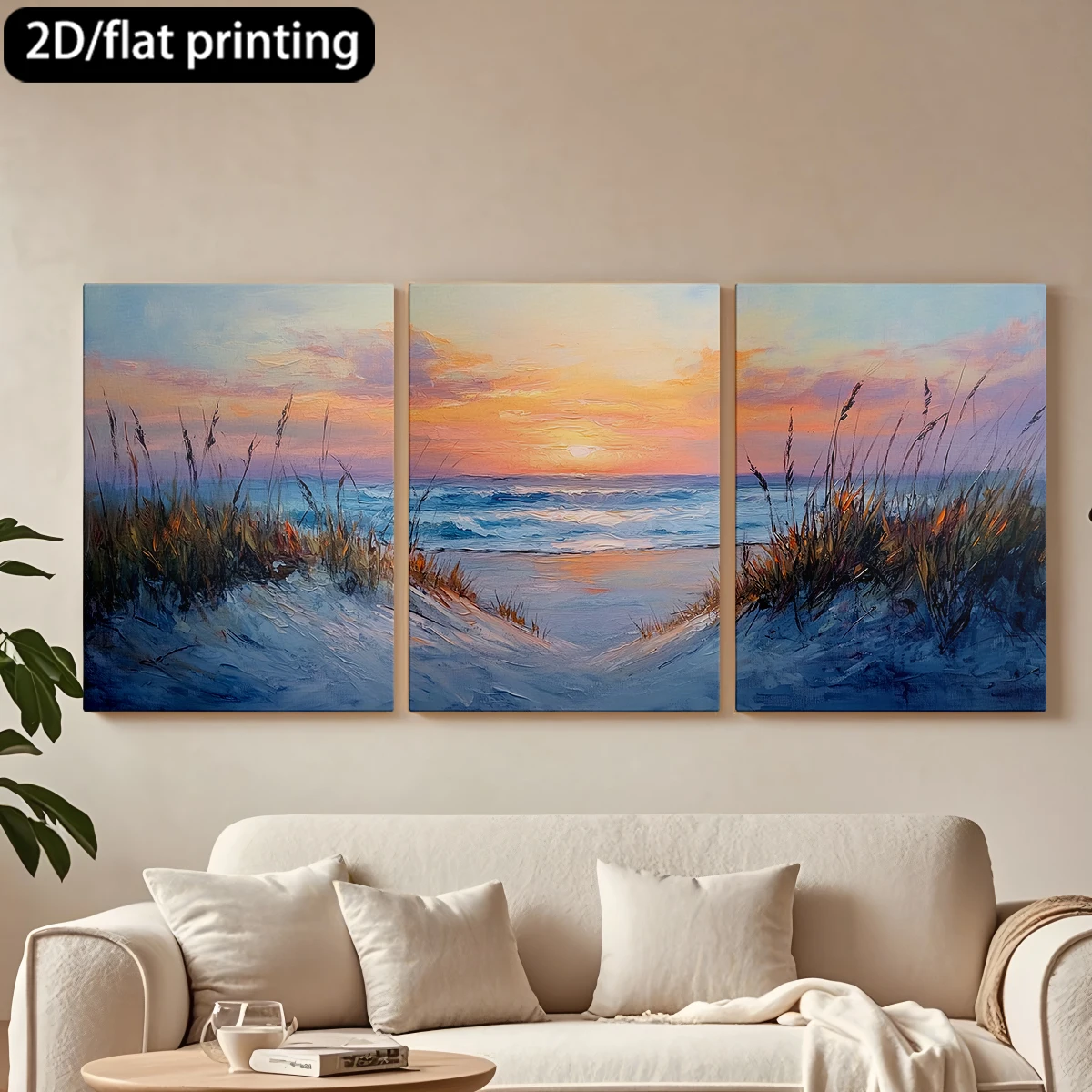 3pc wooden frame canvas decorative paintingBeach sunset painting, serene seascape.Corridor bedroom decoration
3pc wooden frame canvas decorative paintingBeach sunset painting, serene seascape.Corridor bedroom decoration