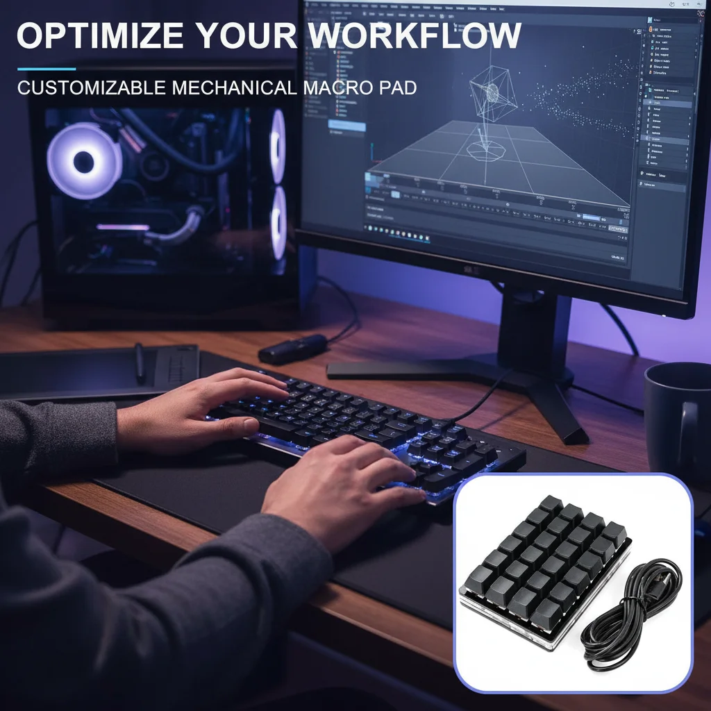 Mini USB Custom Mechanical Keyboard 24 Keys Gaming Keyboard Sayo Device Shortcut Programmable Keypad Keys New
Mini USB Custom Mechanical Keyboard 24 Keys Gaming Keyboard Sayo Device Shortcut Programmable Keypad Keys New