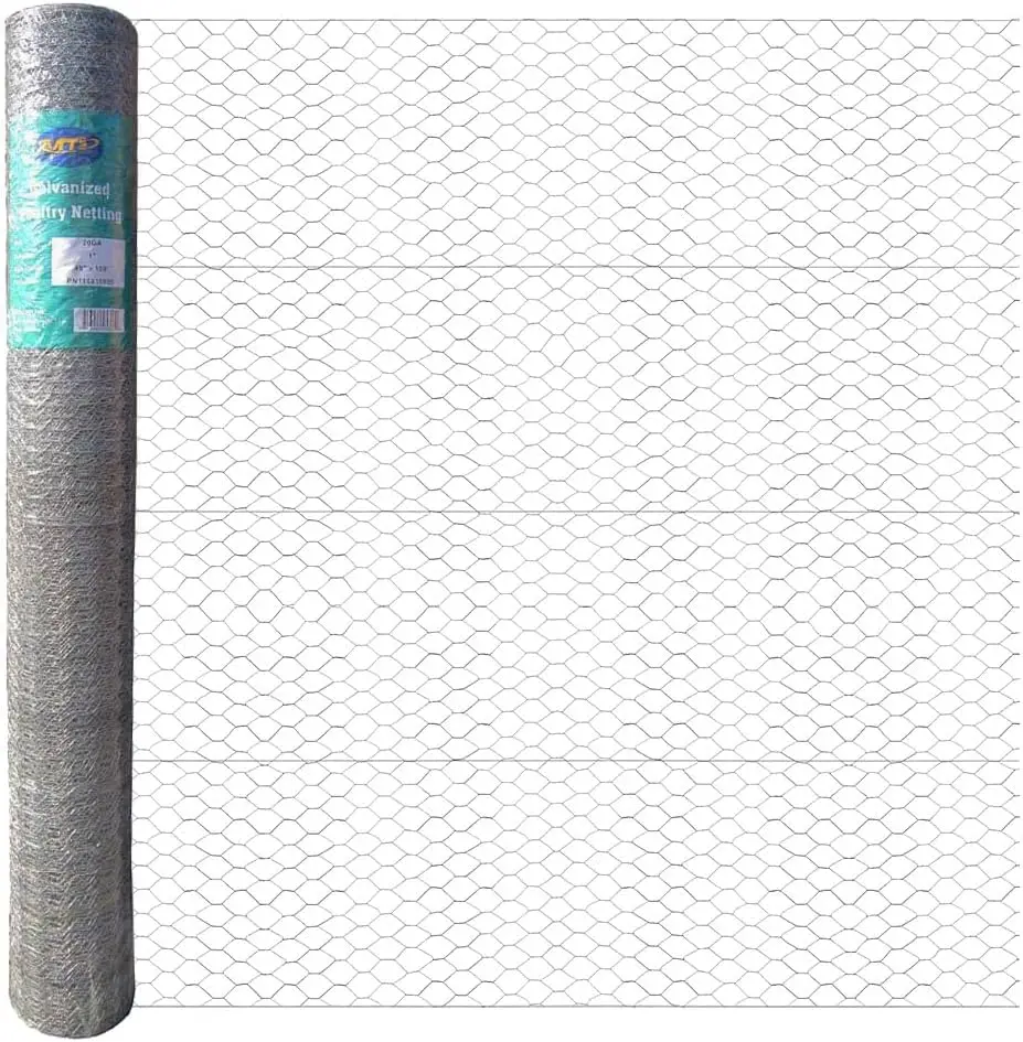 20GA Galvanized Hexagonal Poultry Netting, Chicken Wire 48" x 150' with 1" Mesh for Fencing and Coop Protection
20GA Galvanized Hexagonal Poultry Netting, Chicken Wire 48" x 150' with 1" Mesh for Fencing and Coop Protection