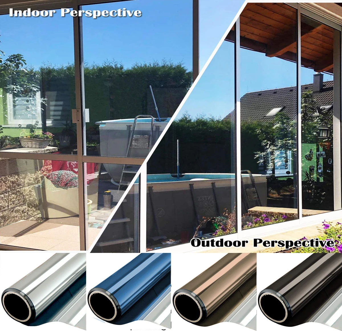 One Way Mirror Window Film Privacy Adhesive Film Reflective Window Tint for Home Office Sunscreen Heat Control Glass Stickers
One Way Mirror Window Film Privacy Adhesive Film Reflective Window Tint for Home Office Sunscreen Heat Control Glass Stickers