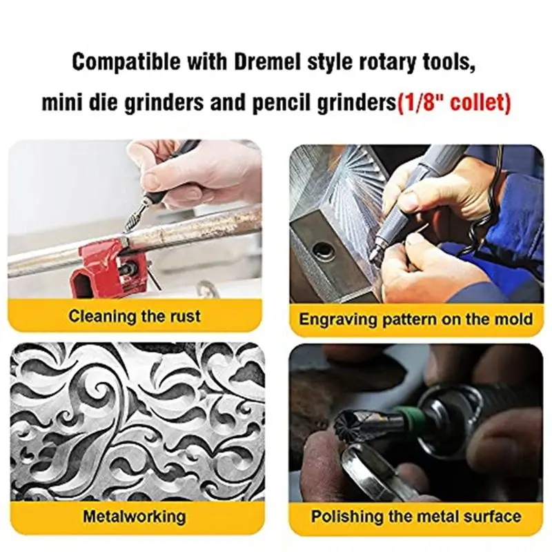 Набор твердосплавных фрез SEO Double Cut, 10 шт., хвостовик 1/8 дюйма, длина головки 1/4 дюйма, из вольфрамовой стали, для деревообработки, сверления
Набор твердосплавных фрез SEO Double Cut, 10 шт., хвостовик 1/8 дюйма, длина головки 1/4 дюйма, из вольфрамовой стали, для деревообработки, сверления