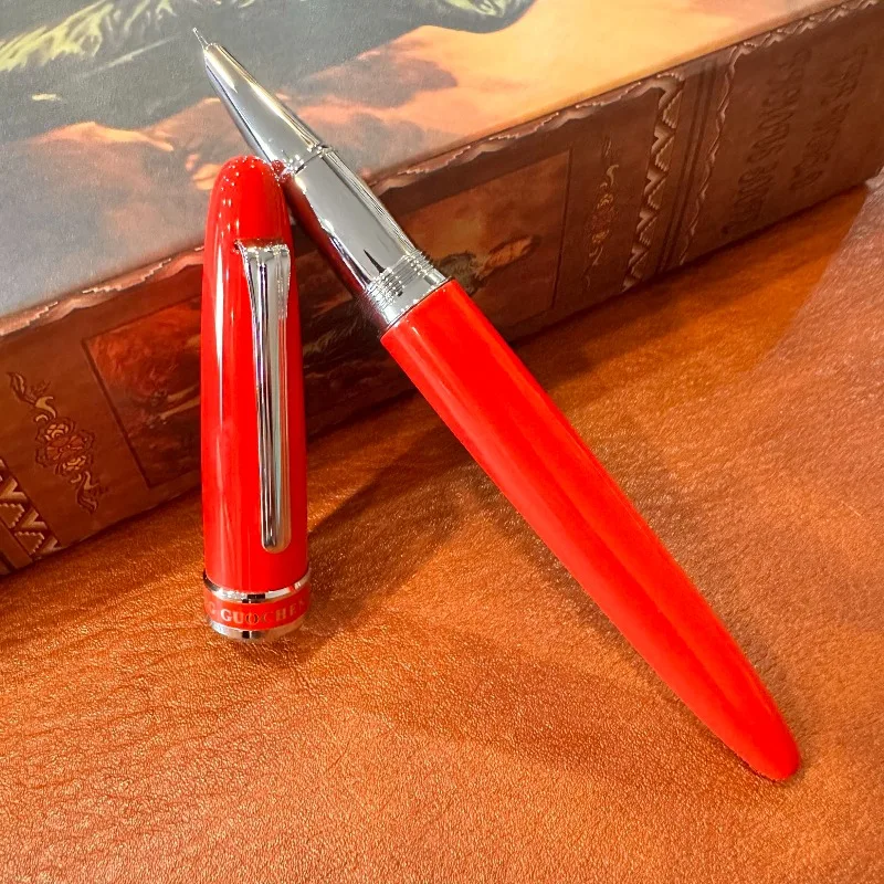 Pengchen Red Metal Fountain Pens Torpedo Stack Long Knife 2.5MM Nib School Supplies Business Black Resin Novel Designer Ink Pens
Pengchen Red Metal Fountain Pens Torpedo Stack Long Knife 2.5MM Nib School Supplies Business Black Resin Novel Designer Ink Pens