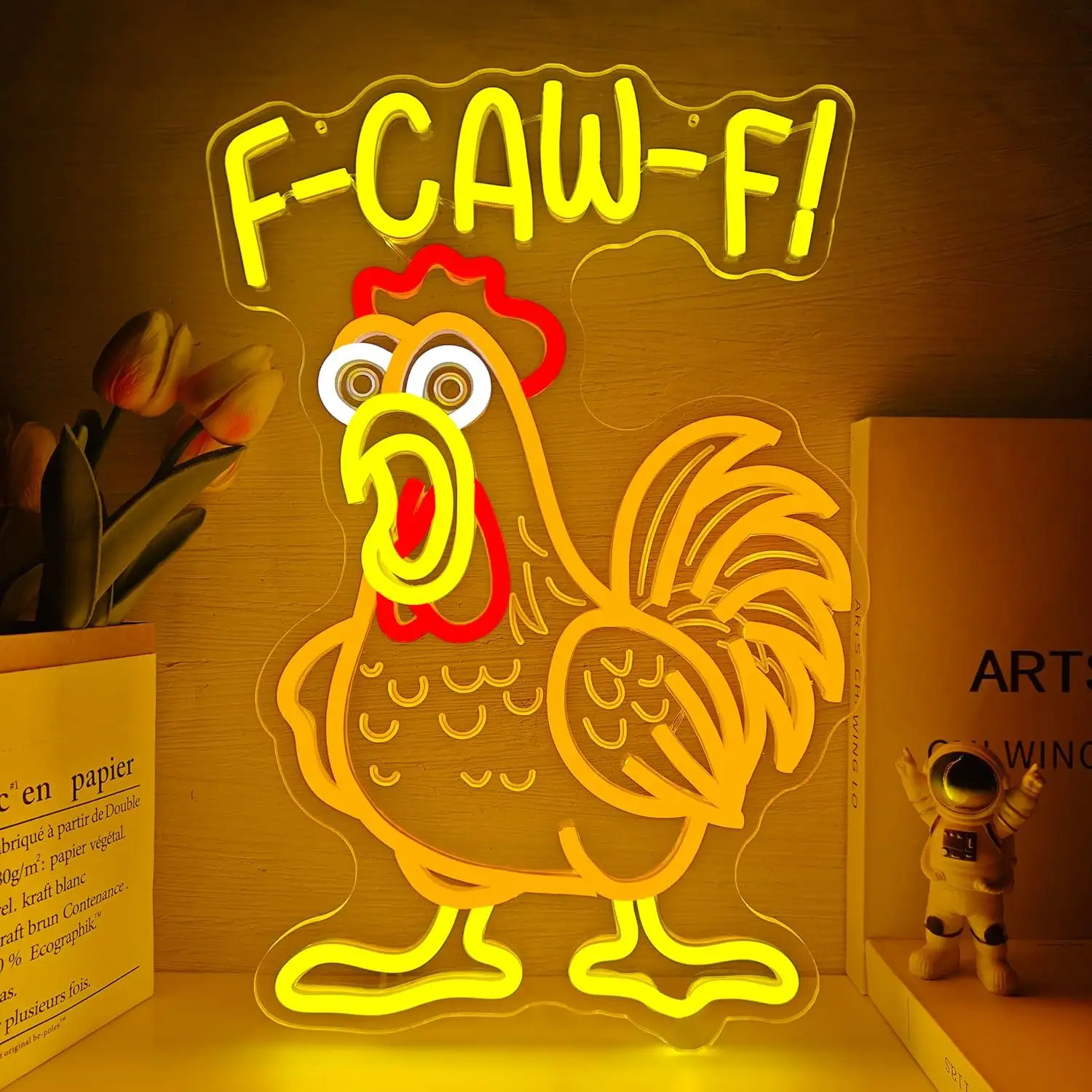 F-Caw-F Rooster Neon Sign USB Dimmable LED Light for Wall Decor Man Cave Bedroom Bar Kitchen Funny Gag Art Decoration Gifts
F-Caw-F Rooster Neon Sign USB Dimmable LED Light for Wall Decor Man Cave Bedroom Bar Kitchen Funny Gag Art Decoration Gifts