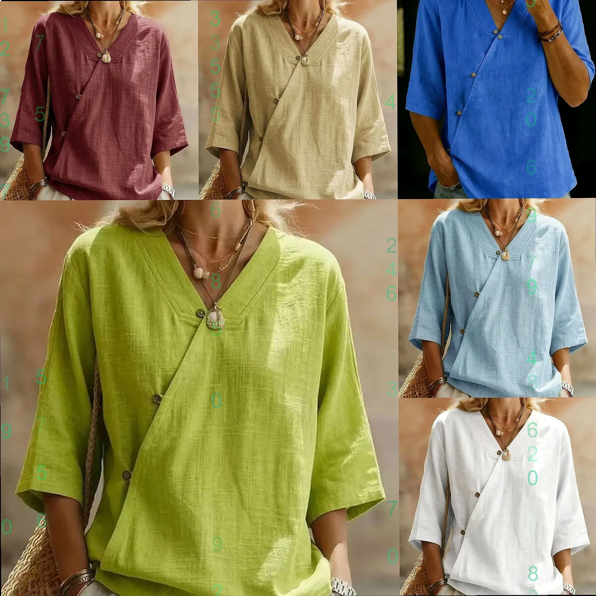 Solid Color Linen Cotton Button Blouse Top Tee Spring Summer Women Tops Blouses
Solid Color Linen Cotton Button Blouse Top Tee Spring Summer Women Tops Blouses