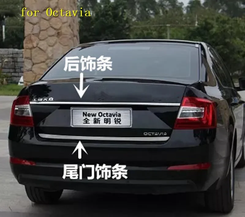Stainless Steel Rear Trunk Lid Trim Cover trim Car trunk luggage tailgate trim for skoda Octavia 4dr or 5dr 2014-2017
Stainless Steel Rear Trunk Lid Trim Cover trim Car trunk luggage tailgate trim for skoda Octavia 4dr or 5dr 2014-2017
