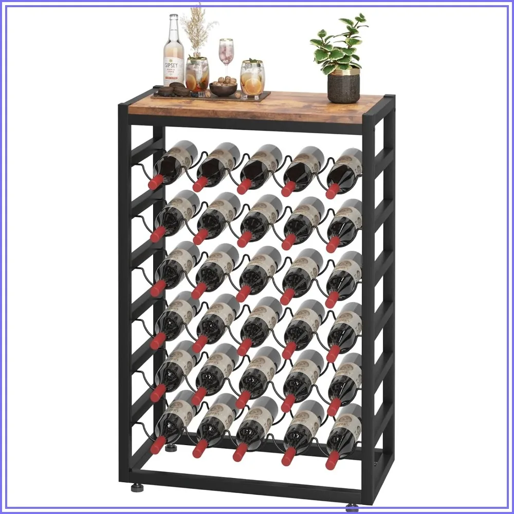 30 Bottle Wine Rack, 6-Tier Floor Standing Metal & Wood Storage, Sturdy & Stable, 23.2"L x 11.8"W x 34.7"H
30 Bottle Wine Rack, 6-Tier Floor Standing Metal & Wood Storage, Sturdy & Stable, 23.2"L x 11.8"W x 34.7"H
