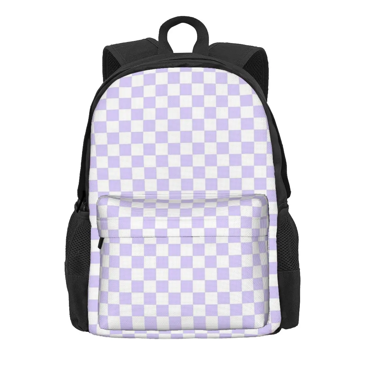 White And Pale Lavender Violet Checkerboard Backpack Daypack Large Capacity BookBag School Bag Shoulder Bags for Men Women
White And Pale Lavender Violet Checkerboard Backpack Daypack Large Capacity BookBag School Bag Shoulder Bags for Men Women
