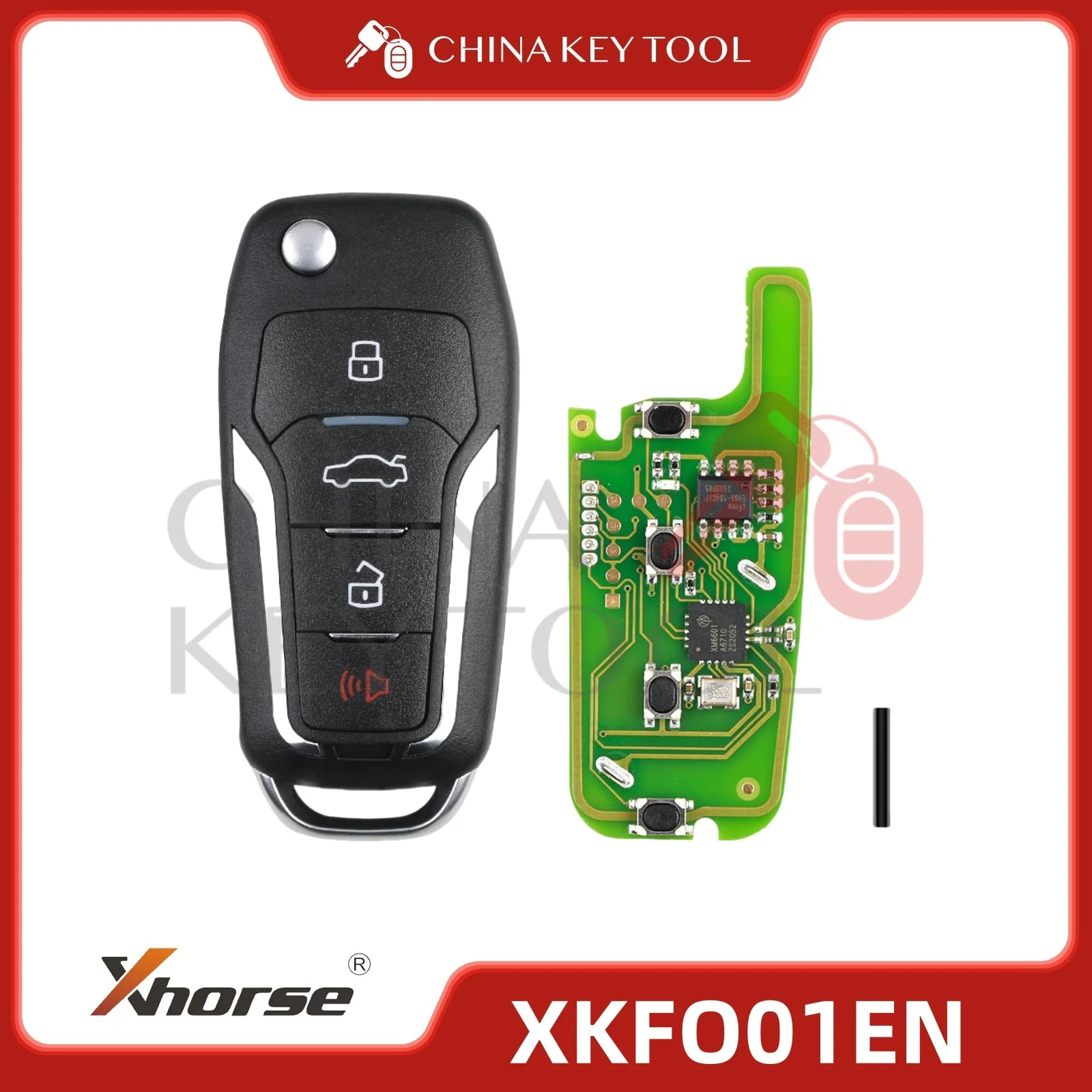 1PCS Xhorse Wire Flip Remote For Ford Style Condor Unmovable Key Ring 4 Buttons XKFO01EN
1PCS Xhorse Wire Flip Remote For Ford Style Condor Unmovable Key Ring 4 Buttons XKFO01EN