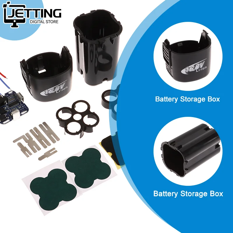 4S BMS 18650 Lithium Battery Storage Box 16.8V BMS PCBA For Electric Tool With Holder Nickel Capacity Label Without Battery
4S BMS 18650 Lithium Battery Storage Box 16.8V BMS PCBA For Electric Tool With Holder Nickel Capacity Label Without Battery