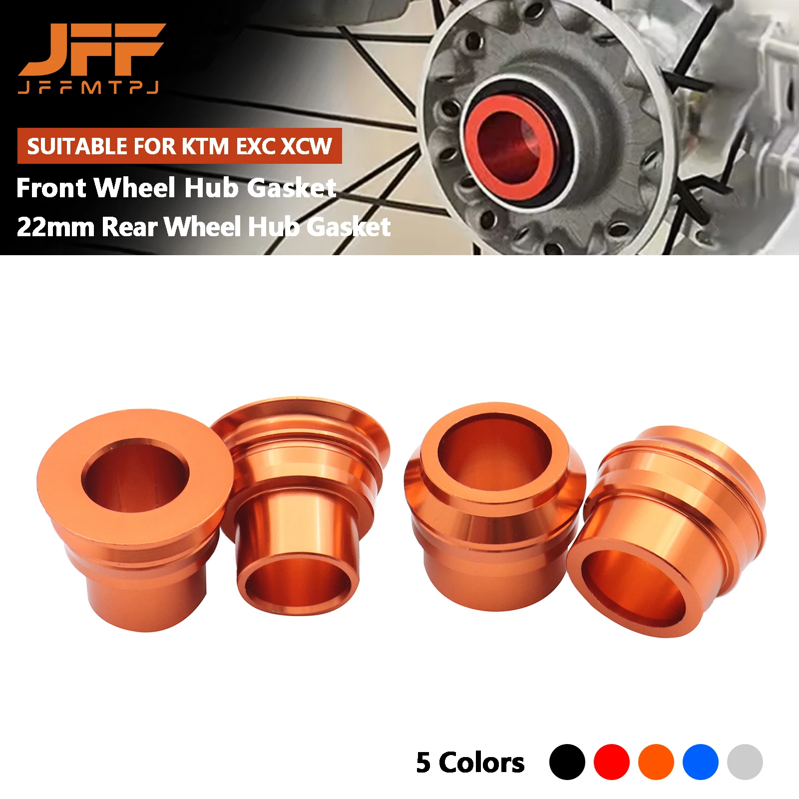 Motorcycle 20mm Front And 22mm Rear Wheel Hub Spacer Gasket For KTM SX SXF XC XC F EXC EXCF EXCW XCW 125-500 2003-2022 2023
Motorcycle 20mm Front And 22mm Rear Wheel Hub Spacer Gasket For KTM SX SXF XC XC F EXC EXCF EXCW XCW 125-500 2003-2022 2023