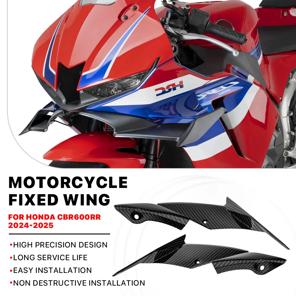 Motorcycle Winglet, Carbon Fixed Wind Wing, For HONDA CBR600 RR CBR 600 RR 2024 2025, Aerodynamic Front Side Spoiler Fairing
Motorcycle Winglet, Carbon Fixed Wind Wing, For HONDA CBR600 RR CBR 600 RR 2024 2025, Aerodynamic Front Side Spoiler Fairing