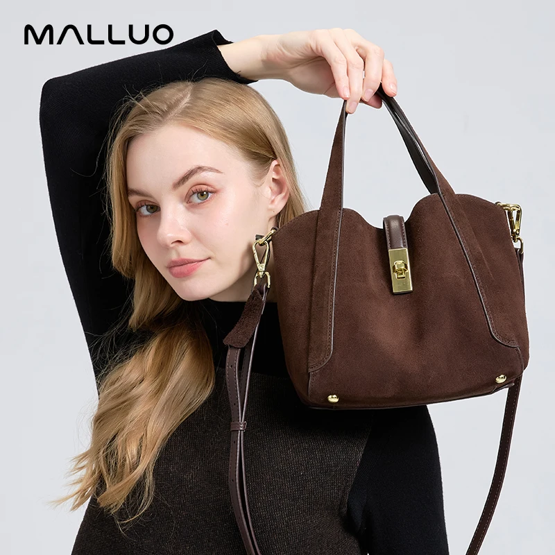 Women's Suede Cow Leather Popular Shoulder Bag Female Retro Casual Soft Cowhide Handbags Ladies Fashion Luxury Designer Bags New
Women's Suede Cow Leather Popular Shoulder Bag Female Retro Casual Soft Cowhide Handbags Ladies Fashion Luxury Designer Bags New