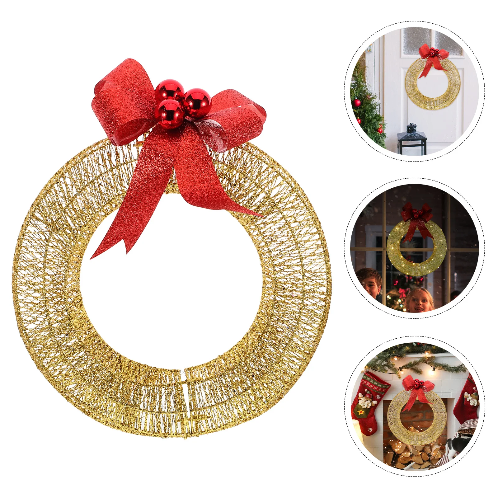 Christmas Bow Wreath LED Warm Lights Holiday Wreath Glowing Metal Frame Indoor Outdoor Festive Door Decor Winter Party
Christmas Bow Wreath LED Warm Lights Holiday Wreath Glowing Metal Frame Indoor Outdoor Festive Door Decor Winter Party