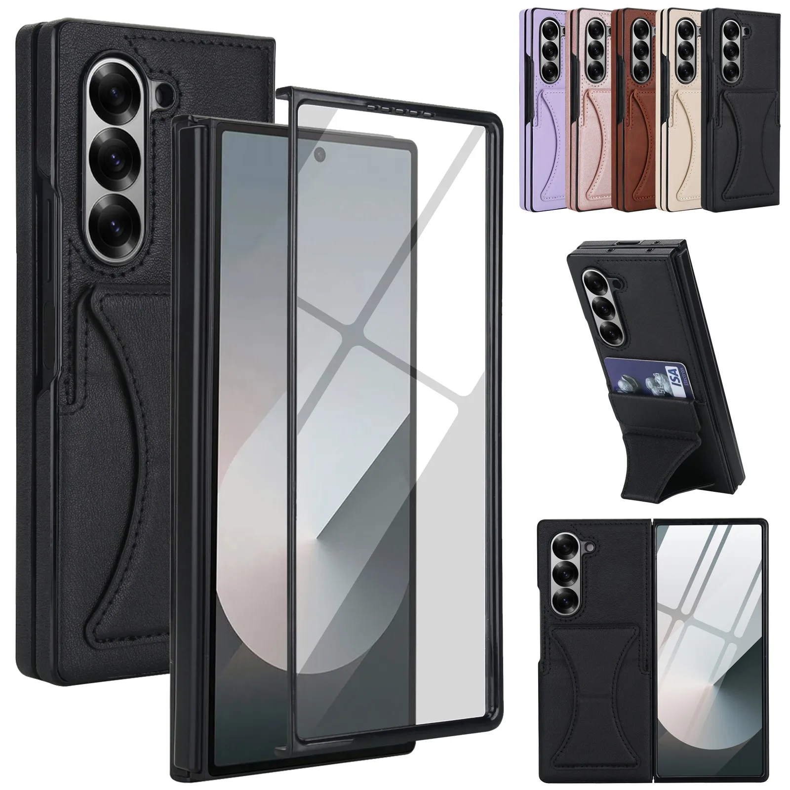 Кожаный чехол-кошелек с отделениями для карт, чехол для телефона Samsung Galaxy Z Fold 7, 6, 5, 4, 3, чехол-держатель для карт, подставка с защитой экрана, жесткий чехол
Кожаный чехол-кошелек с отделениями для карт, чехол для телефона Samsung Galaxy Z Fold 7, 6, 5, 4, 3, чехол-держатель для карт, подставка с защитой экрана, жесткий чехол