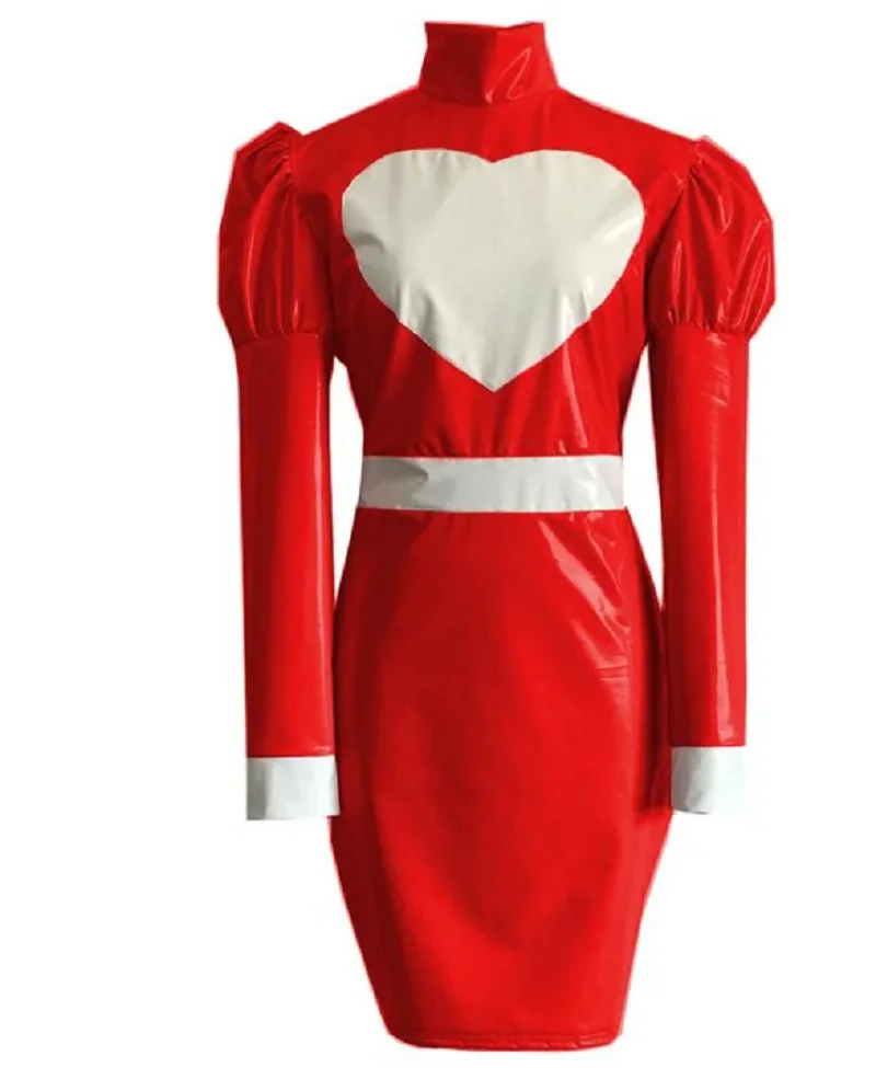 Casual Dresses Women Bodycon PVC Lolita Dress High Neck Faux Leather Solid Vinyl DressesTrimming Maid Fancy Costume Sissy
Casual Dresses Women Bodycon PVC Lolita Dress High Neck Faux Leather Solid Vinyl DressesTrimming Maid Fancy Costume Sissy