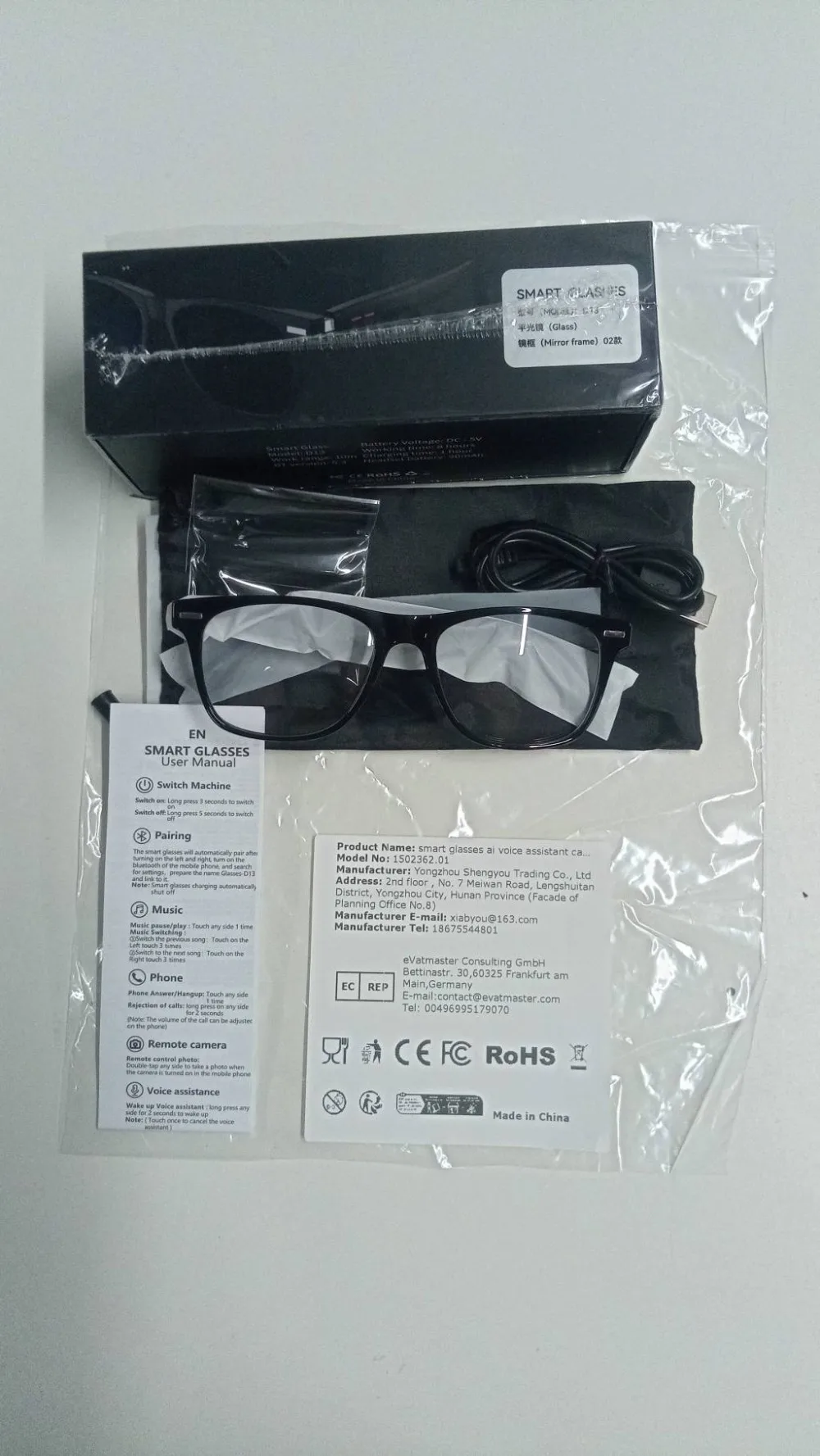 Smart Glasses AI Voice Assistant Outdoor Sport Glasses with Camera Open Ear Sound Mic & Speakers Wearable Eyeglass for Women Men
Smart Glasses AI Voice Assistant Outdoor Sport Glasses with Camera Open Ear Sound Mic & Speakers Wearable Eyeglass for Women Men