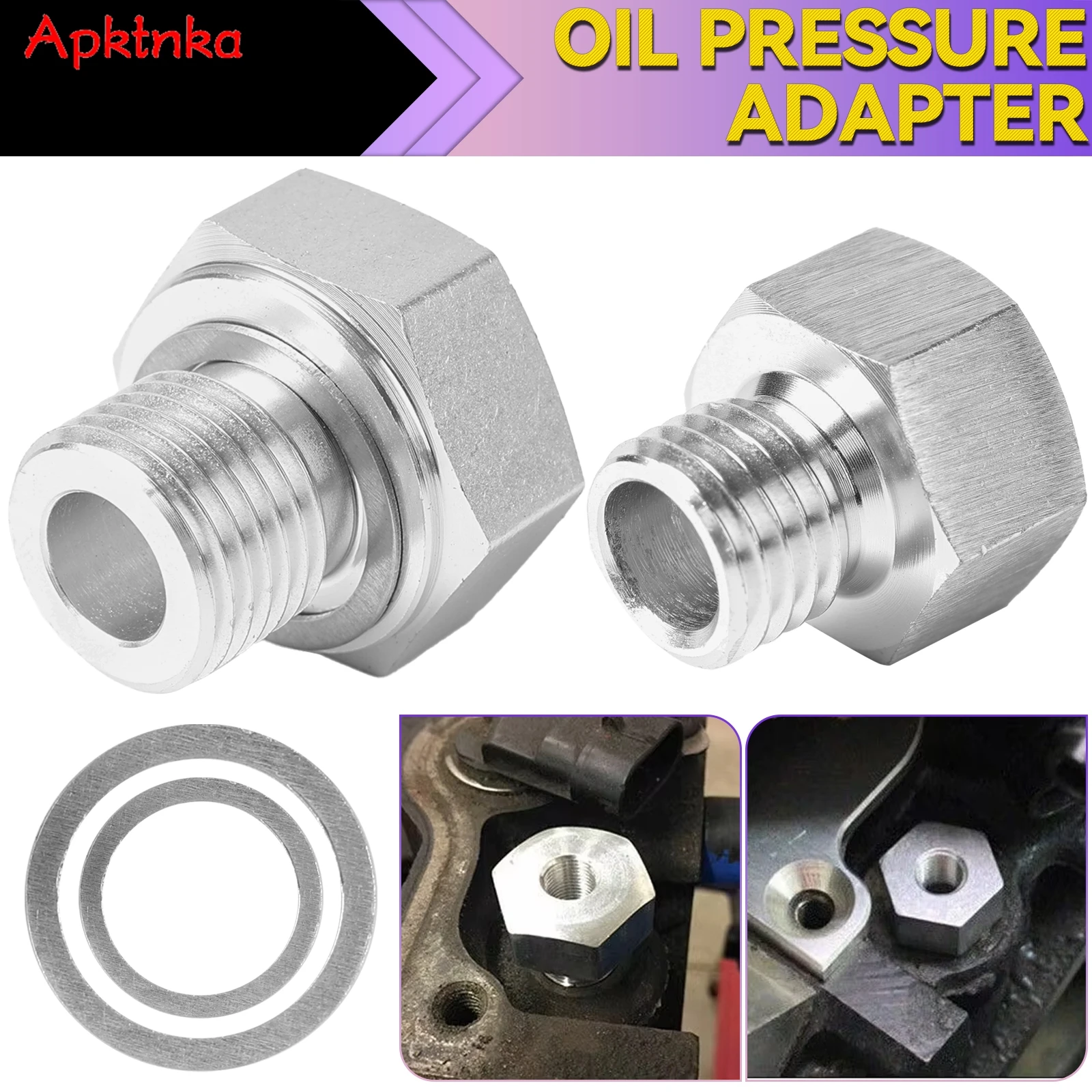 1/8 NPT Female to M12 M16x1.5 Male Oil Pressure Gauge Sender Adapter Fitting Aluminum Leakproof Universal for Cars With Gasket
1/8 NPT Female to M12 M16x1.5 Male Oil Pressure Gauge Sender Adapter Fitting Aluminum Leakproof Universal for Cars With Gasket