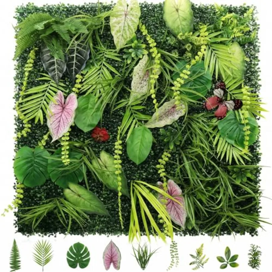 Artificial Grass Wall Panels 40x40 Fake Flower Grass Backdrop UV-Anti Fake Greenery Plant Boxwood Panels Green Wall Decor for O
Artificial Grass Wall Panels 40x40 Fake Flower Grass Backdrop UV-Anti Fake Greenery Plant Boxwood Panels Green Wall Decor for O