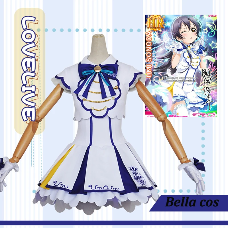 Custom Size Lovelive Arcade 4 Sonoda Umi Cosplay Costume White Dress Women Halloween Costumes Anime Outfits Uniform Clothes Cos 
Custom Size Lovelive Arcade 4 Sonoda Umi Cosplay Costume White Dress Women Halloween Costumes Anime Outfits Uniform Clothes Cos