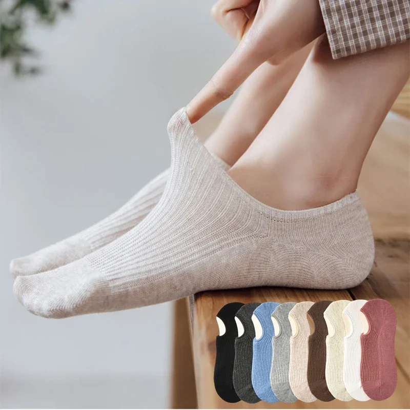 5 Pairs Socks Women's Summer Silicone Non-slip Cotton Boat Socks Solid Color Ultra-thin Breathable Ankle Low Invisible Socks
5 Pairs Socks Women's Summer Silicone Non-slip Cotton Boat Socks Solid Color Ultra-thin Breathable Ankle Low Invisible Socks