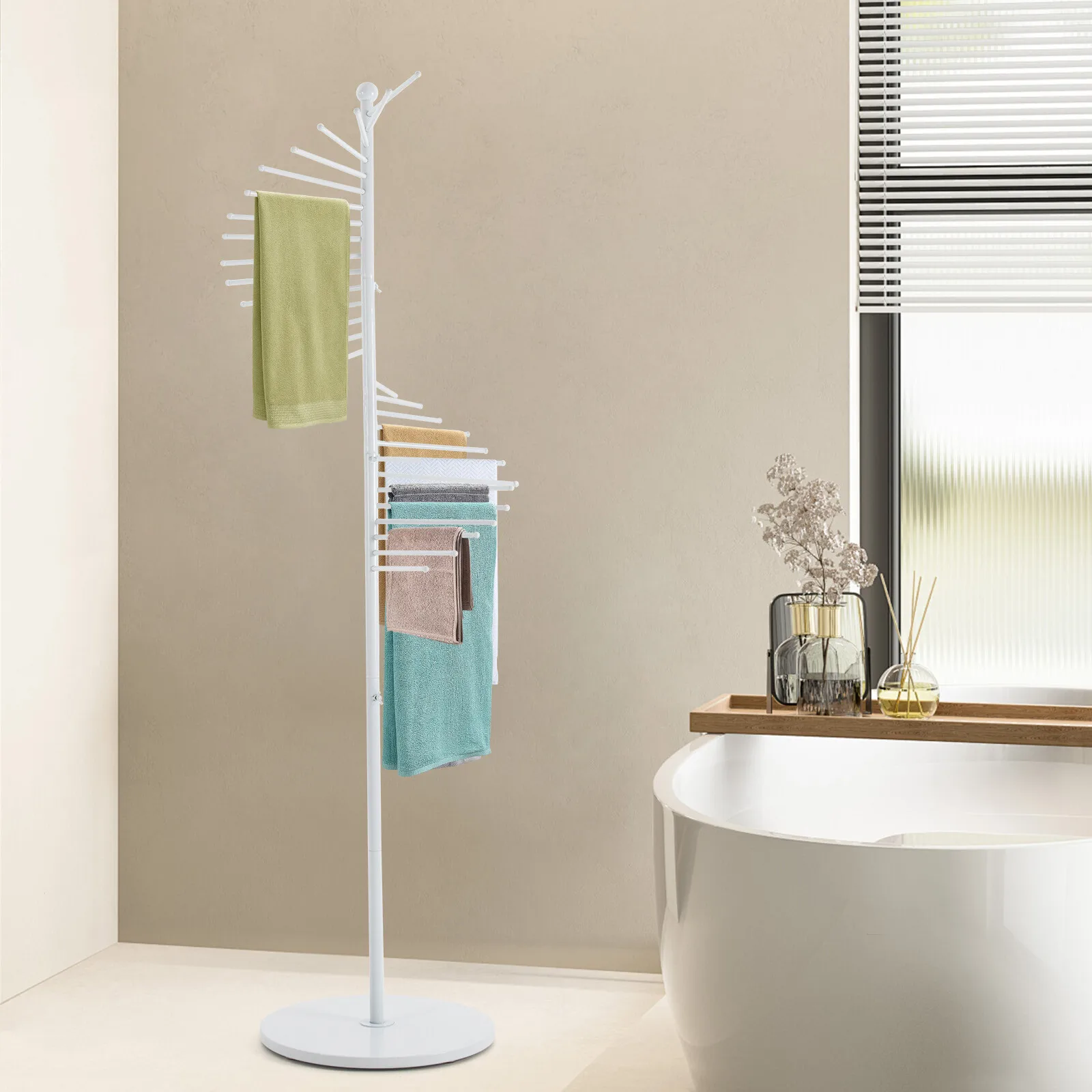 1.7m/5.58ft Iron Scarf Display Rack White Spiral Display Stand Organizer Freestanding
1.7m/5.58ft Iron Scarf Display Rack White Spiral Display Stand Organizer Freestanding