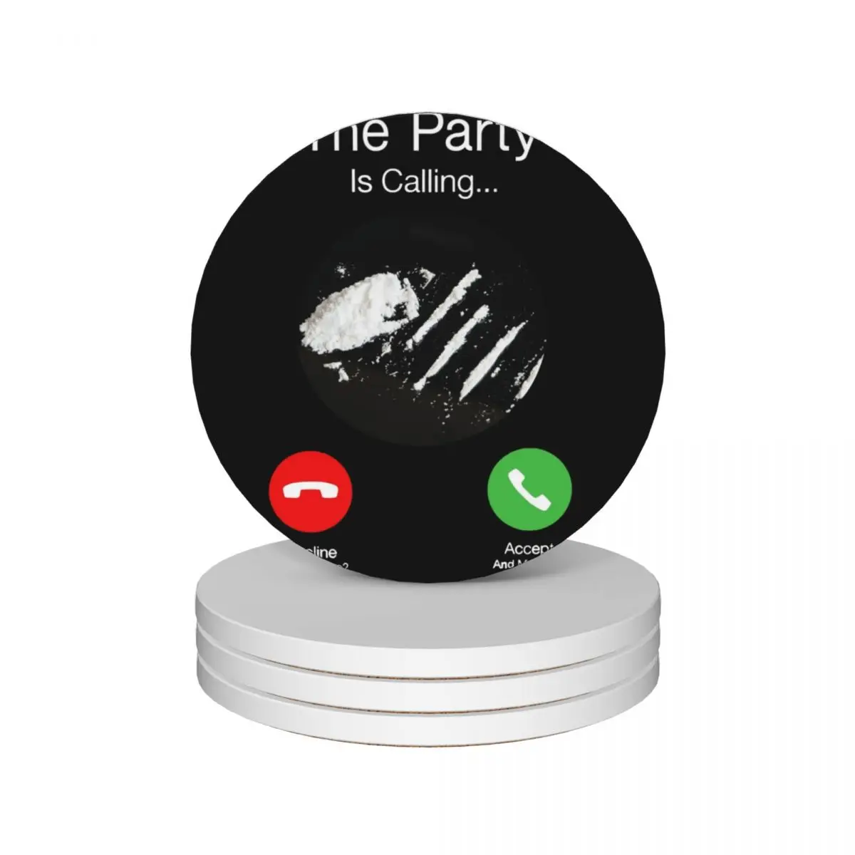 Party call Ceramic Coasters (Set of 4) original Cup mat cute set for coffee cups Coasters
Party call Ceramic Coasters (Set of 4) original Cup mat cute set for coffee cups Coasters